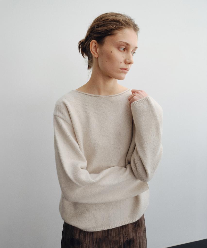 LOTE Baby Alpaca Boatneck Knit_2 Color