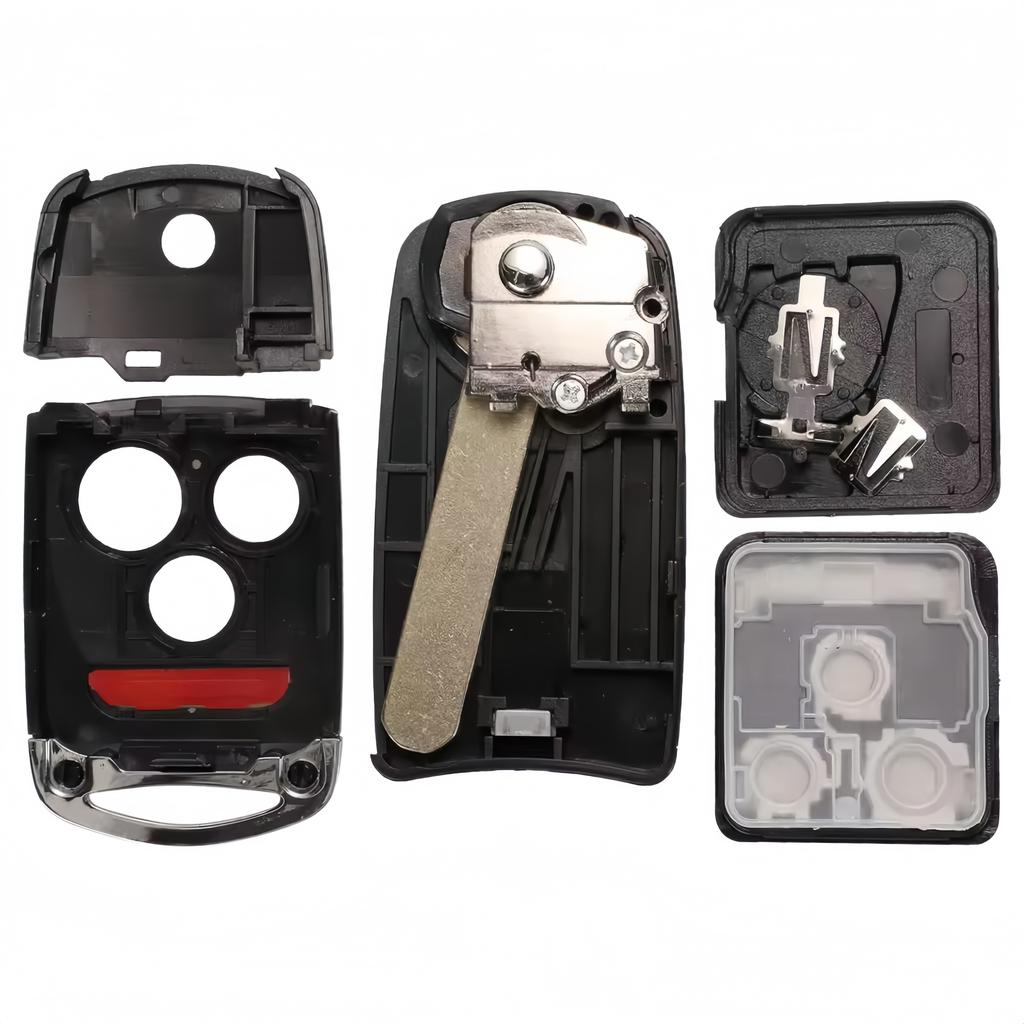 Xjmynb For Honda Acura Civic Dio Accord Jazz Odyssey Crv Hrv 2/3/4 Buttons Replacement Flip Remote Car Key Shell Case Housing