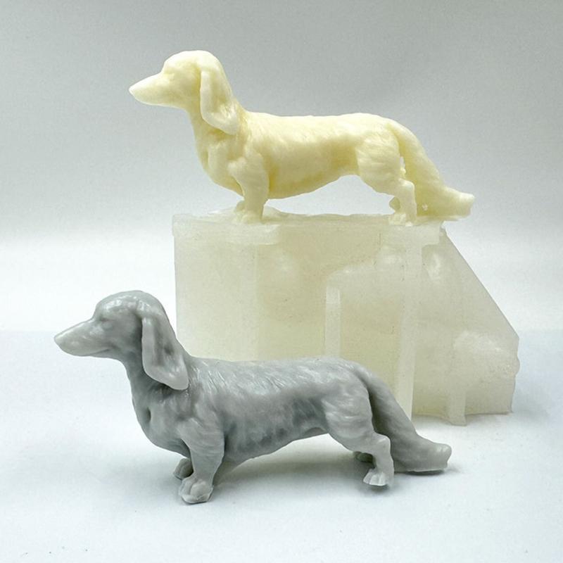 Dog Shaped Silicone Candle Molds Epoxy Resin Silicone Molds for Candle Soap Plaster Decorations, Plaster Silicone Molds