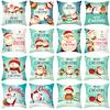 Hot Selling Santa Claus Snowman Elk Pillow Cover Holiday Home Sofa Pillow Cushion Cover