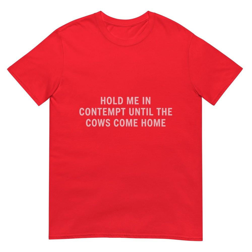 Hold Me In Contempt Until The Cows Come Home Funny Legal TShirt S