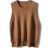 O Neck Fashion Sleeveless Women Knitted Sweater Vest Autumn and Winter Loose Simple New Office Tank Top Elegant Buttons Simple Clothing