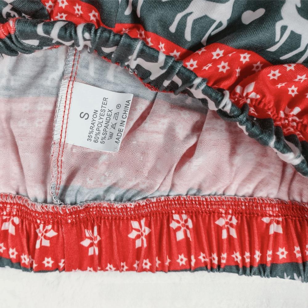 New Christmas Family Matching Outfits Cartoon Printed Parent-child Adult Kids Loungewear Deer Loose Christmas Pyjamas Set Winter