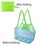 1pc Multicolor Large Mesh Beach Bag, Sand-Away Portable Tote With Convenient Hanging Hole, Breathable  Foldable Storage For Toys