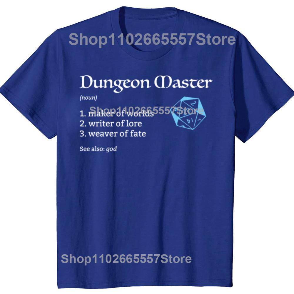 Funny Dungeon Master (DM) Definition Dungeons Dragons T-shirts Men Fashion Casual Oversized 100% Cotton Loose Oversized T Shirt