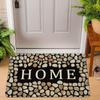 1Pcs Pebble Letter Print Floor Mat Santa Claus Snowman Soft Kitchen Rug Anti-Fatigue Kitchen Rug Waterproof Non-Slip Rugs Runner Rug For Kitchen