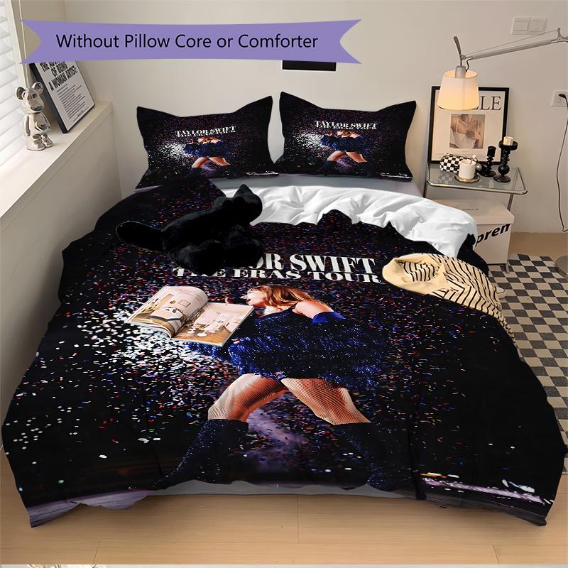 3Pcs Taylor Swift Era Tour Bedding Sets For All Sizes New 3D Printed Bed Cover Comforter Duvet Cover Pillowcase Bedroom Decoration