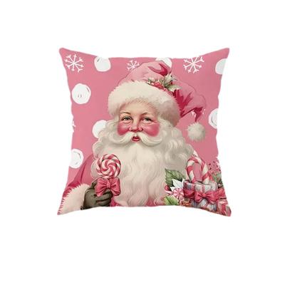 Nuovo Prodotto Federa Cuscino Rosa Babbo Natale Natale Decorazione Casa Soggiorno Cuscino Divano Cuscino Camera da Letto