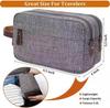 Waterproof Oxford Cloth Double Layer Toiletry Bag: Extra Large Capacity, Portable, for Men's Travel and Makeup Storage.