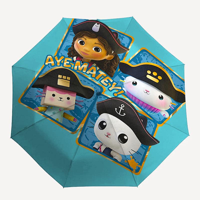 Gabby's Dollhouse Adventure:Automatic Opening/Closing Umbrella with Foldable Design and Iron Frame Perfect for Fans,Travelers,Daily Use