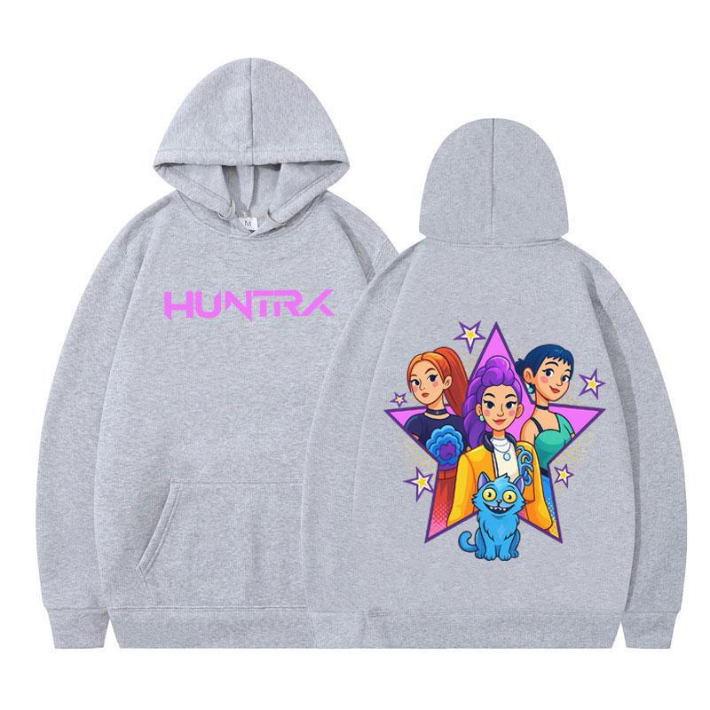 Kpop Demon Hunters Tiger Graphic Hoodies Men Women Hip-hop Fashion Sweatshirt Winter Thick Aesthetic Loose Oversized Tracksuit