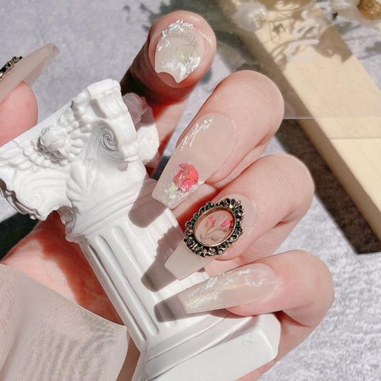 5Pcs/Set DIY Painting Frame Shape Nail Decor Exquisite Stylish Metal Manicure Art Decor