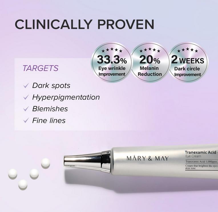 Mary&May Glutathione Eye Cream Special Set (30g+12g X2) / Anti-Aging, Nourishing, Moisturizing, Korean Cosmetics, Kbeauty