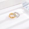 Einfacher Temperament-Ring mit Hohlmuster aus Titanstahl für Damen, hochwertiger, trendiger Schmuck
