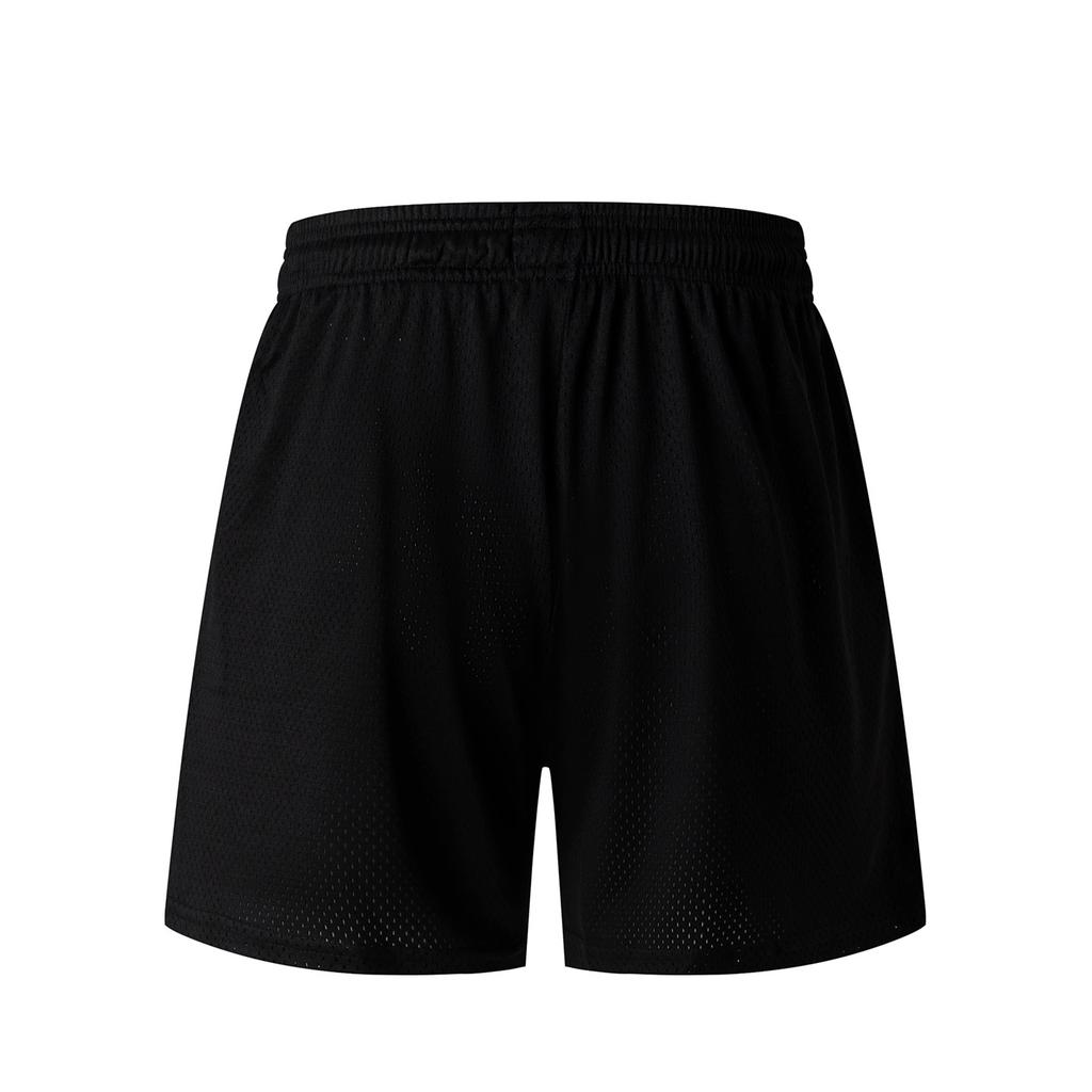 EES-10 Heren Mesh Atletische Korte Broek, Zwart Grim Reaper Print Ademend Zomer Straat Strand Boardshort