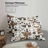 Cute Cat Face Bedding Sets Comforter Not Included Cartoon Animal 3D Printed 3pcs 100% Polyester Duvet Cover With 2 Pillowcases