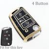 4 Buttons Auto Tpu Car Key Case Cover Fob For Volkswagen Vw Golf 7 Alltrack Mk7 Tiguan Seat Ateca Leon Ibiza Skoda Octavia