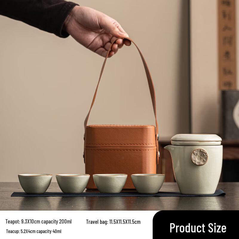 Shangqi Auspicious Dragon Portable Ceramic Tea Set