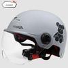 Certified Electric Bike Helmet with Sun Protection, Cute & Universal Half Helmet for Men and Women, All-Season Cycling Safety.