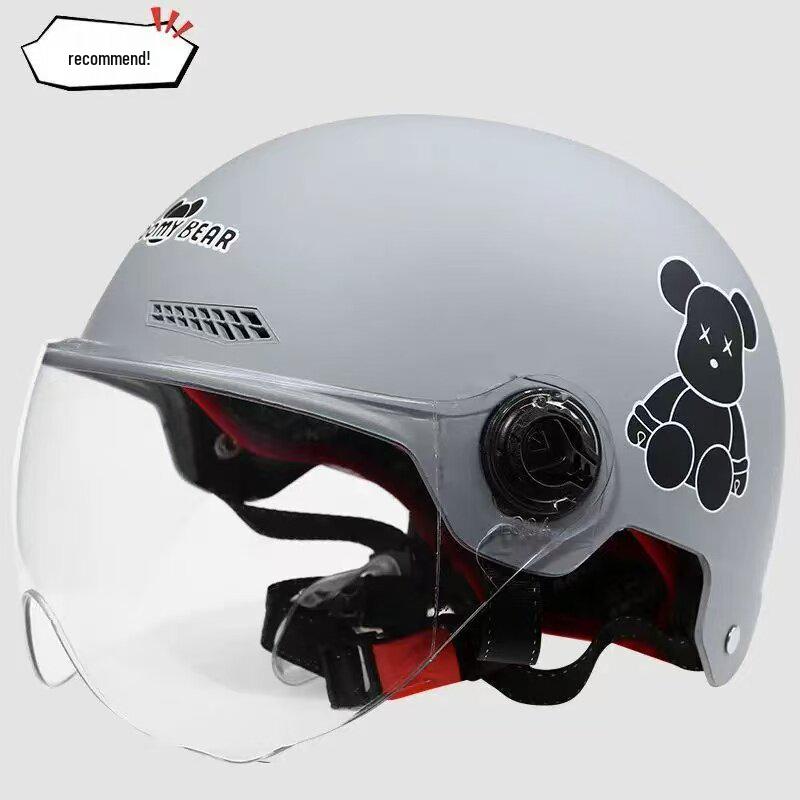 Certified Electric Bike Helmet with Sun Protection, Cute & Universal Half Helmet for Men and Women, All-Season Cycling Safety.