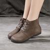 Autumn and winter new first-layer cowhide single boots retro Martin boots women's soft sole soft surface casual