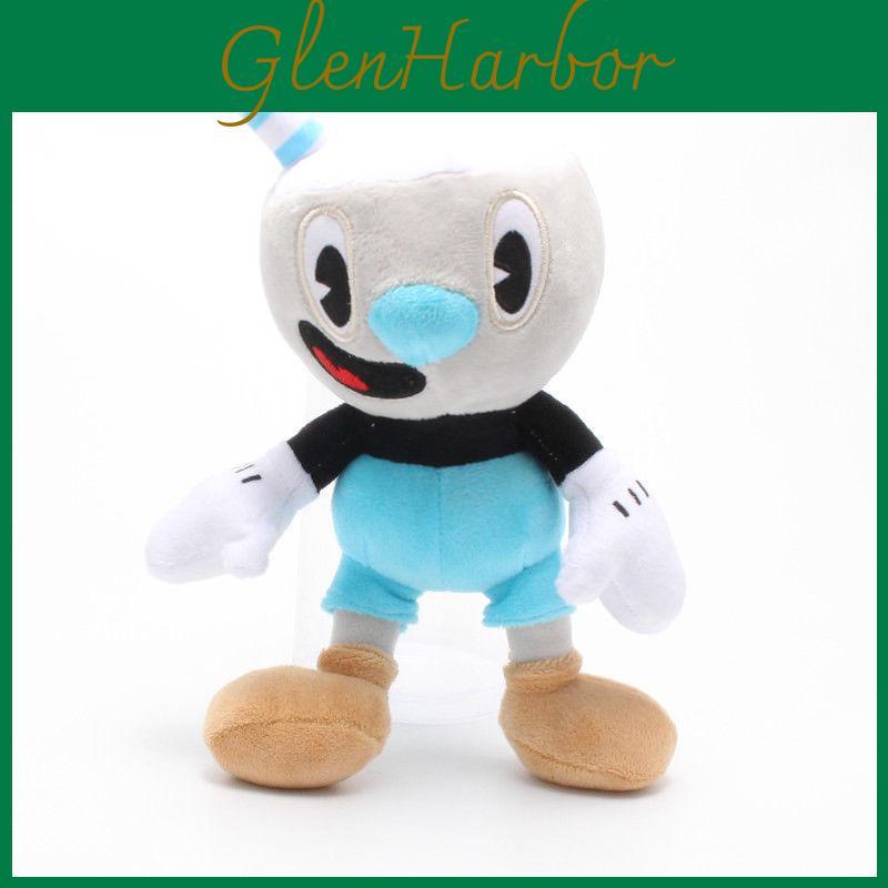 Set Adorabil de Jucării de Pluș Cuphead și Mugman de 10 Inch Prezentând Personajele Moi Mecup și Brocup