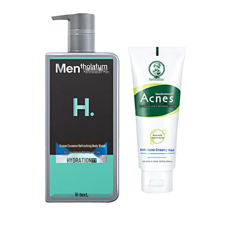 

Mentholatum Men s Refreshing Shower Gel & Acnes Cleanser Set
