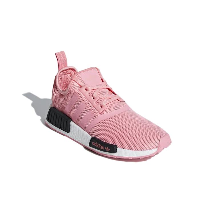 Adidas Originals NMD_R1 Slip Resistant And Breathable Kids Lifestyle Shoes Pink Black Teenagers B42086