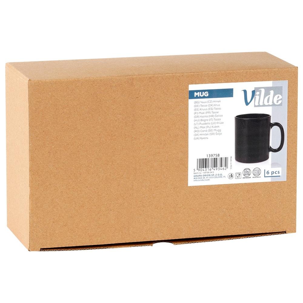 Schwarze Glasbecher 300 ml 6 Stk.