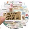 50/100PCS Fragmented Text Retro Handmade Stickers Nostalgia Laptop Luggage Cartoon Cool Skateboard Art Picture Phone Sticke