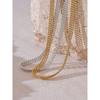 Yhpup Stainless Steel Chain Collar Necklace for Women Waterproof Jewelry Chic Accessories
