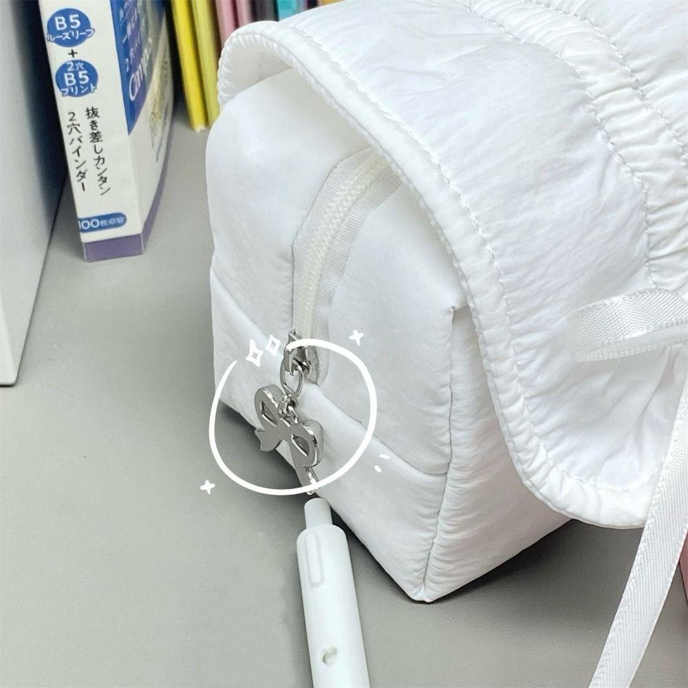 Large Capacity Pen Bag Bow Drawstring Stationery Storage Bag INS Pencil Case  Students