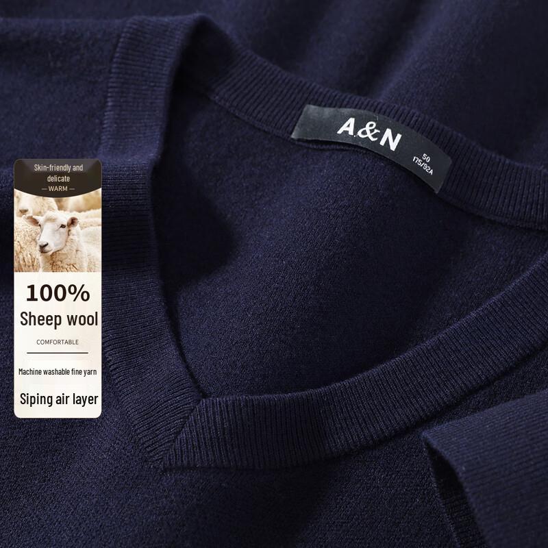 

Antonio Men s Fine Spun 100% Merino Wool V-Neck Sweater M