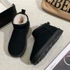 Fashion New Snow Boot Style Short Mini Winter Sheepskin Boots Women Waterproof Natural Wool Ankle Boots Fur Lined Ankle Warm Flat Shoes