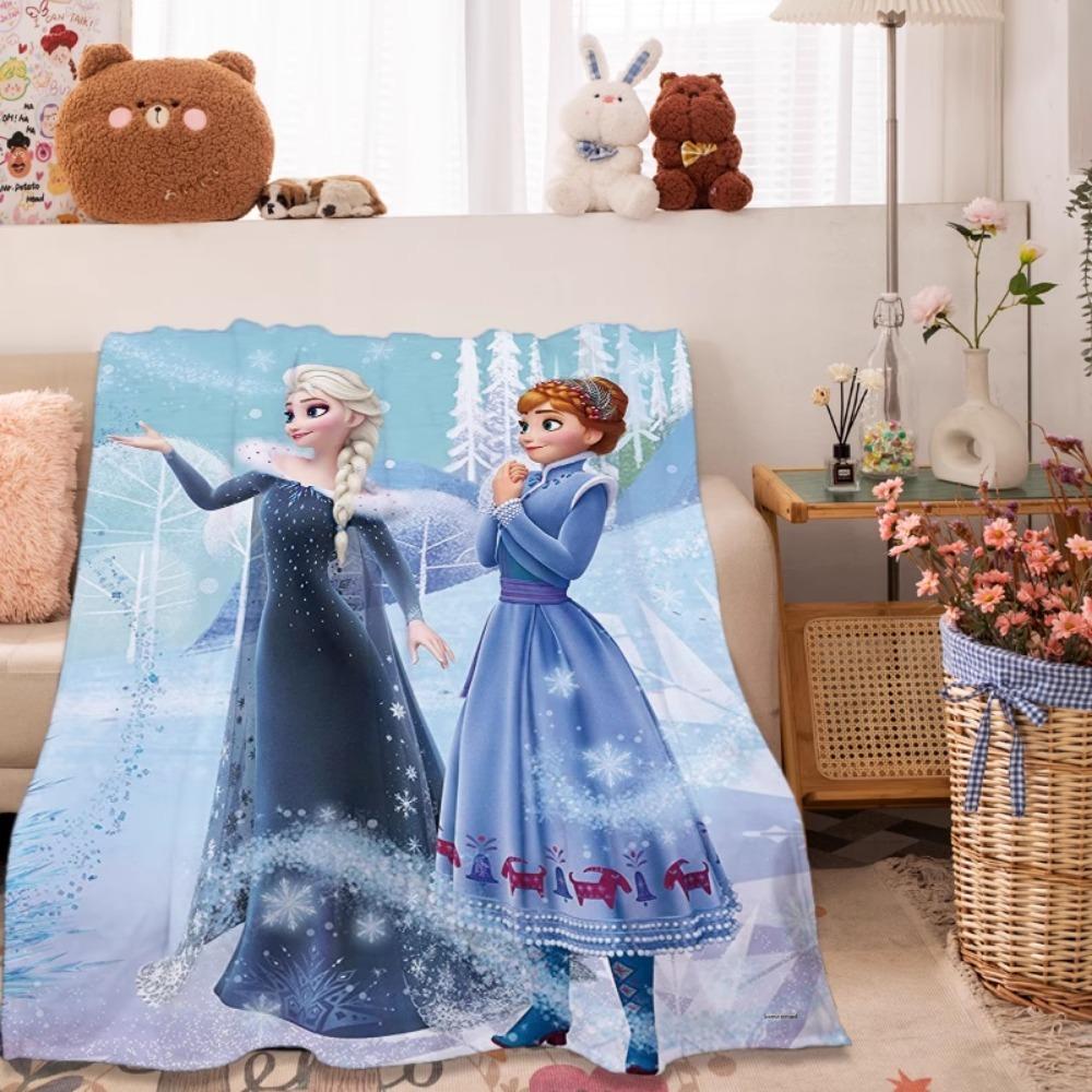 Ice and Snow Princess  Flannel Blanket, Lightweight  Blanket, Sleeping Blanket, Sofa Blanket, Adult Andchildren's Travel Blanket