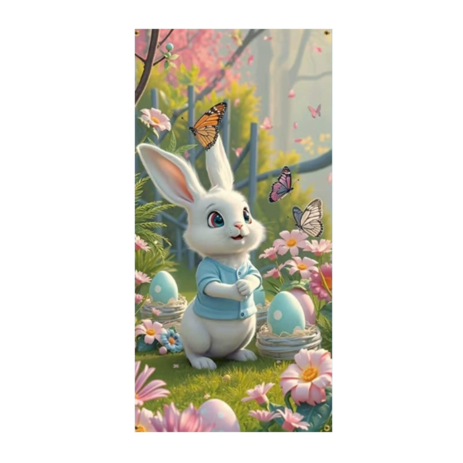 Easter Door Canopy, Easter Bunny Door Decoration, Easter Egg Hanging Ornament, Porch Door Welcome Banner, Party Supplies
