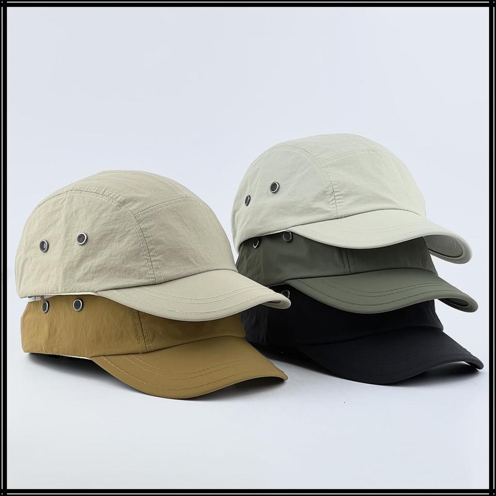 Hiking Sun CZA067 [White Fang] Cap, Plain, Protection, Hat, Simple, Stylish, Casual, Men's, Women's, (Black)