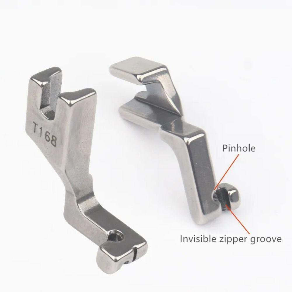 1Pcs Lockstitch Zipper Presser Foot Single-Sided Unilateral Flat Car Sewing Machine Accessories Invisible Steel