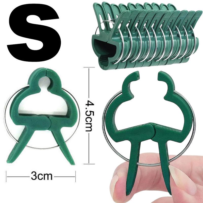 

Heavy-Duty Garden Plant Clips Reusable Quick-Clip Green Plastic Supports Outdoor Greenhouse Gardening 1pc