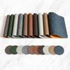 Nordic Cowhide Leather Dual-Color Square Placemat - Heat-Resistant, Luxury Dining Table Mat.