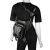 Johnature Moto & Biker Dame Midjepakke Multifunksjonell belteveske Fashion Rivet Pu Leather Skulder- og Crossbody-vesker