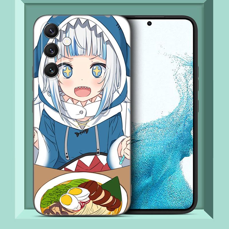 Gawr Gura Anime Phone Case For Samsung A13 A22 A24 A32 A23 A25 A34 A35 A52S A53 A54 A55 A73 5G A12 A14 A15 A31 A33 A50 A51 A72