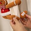 Christmas Curtain Buckles, Decorative Items, Cartoon Couple Gingerbread Dolls, Curtains Hugging Party Dolls, Holiday Decorations