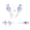 White Doves Feather Artificial Foam Lover Peace Couple a Pair Doves Bird Home Decor Simulation Figurines Miniatures Bird Model