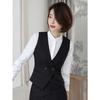 Gilet da Lavoro da Donna alla Moda Nero Slim Fit Giacca Gilet Casual Capo d'Abbigliamento Esterno