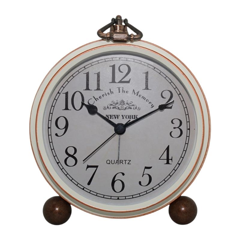 Elegant Metal Clock for Home Decoration Quiet and Battery Powering with Vintage Designing Exquisitedly