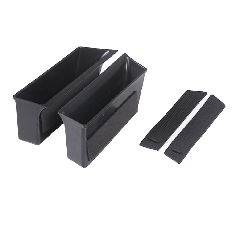 ABS Front Door Handle Storage Box 2pcs, Compatible For Mercedes-Benz GLK X204 2008-2015, Armrest Insert Organizer, Black