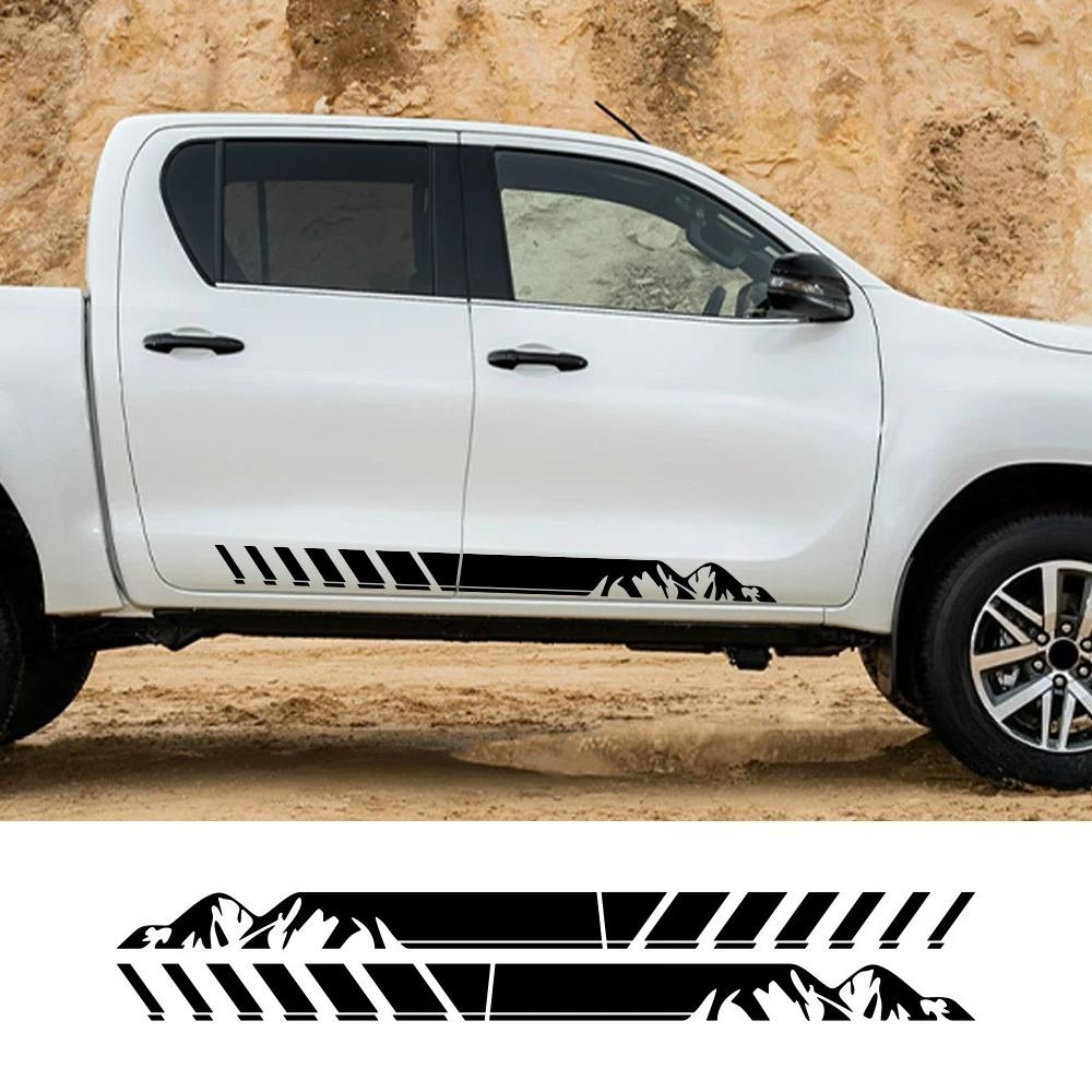 2PCS Off-road Sports Car Stickers Car Body Side Vinyl Decal Self-Adhesive Auto Decoration Accessories ForF150 F-150 Raptor