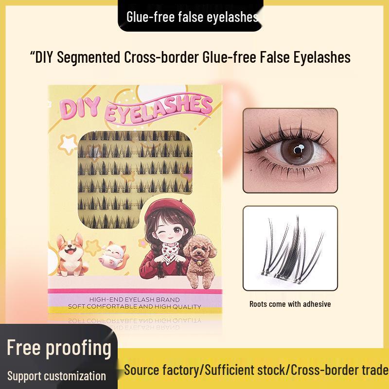 Maple Leaf Betta Fish Self-Adhesive False Eyelashes - Natural Chinese Style, Thick & Glue-Free 10 rows glue-free Autumn Maple Leaf