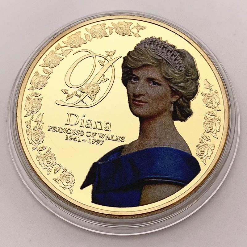 Princess Diana Gold-Plated Commemorative Coin Badge